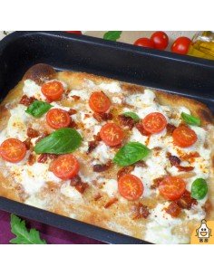 Pizza Stracciatella in teglia 2