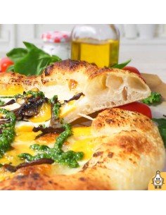 Pizza de Setas y Pesto Verde 2